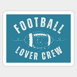 Vintage football lover crew white words Magnet